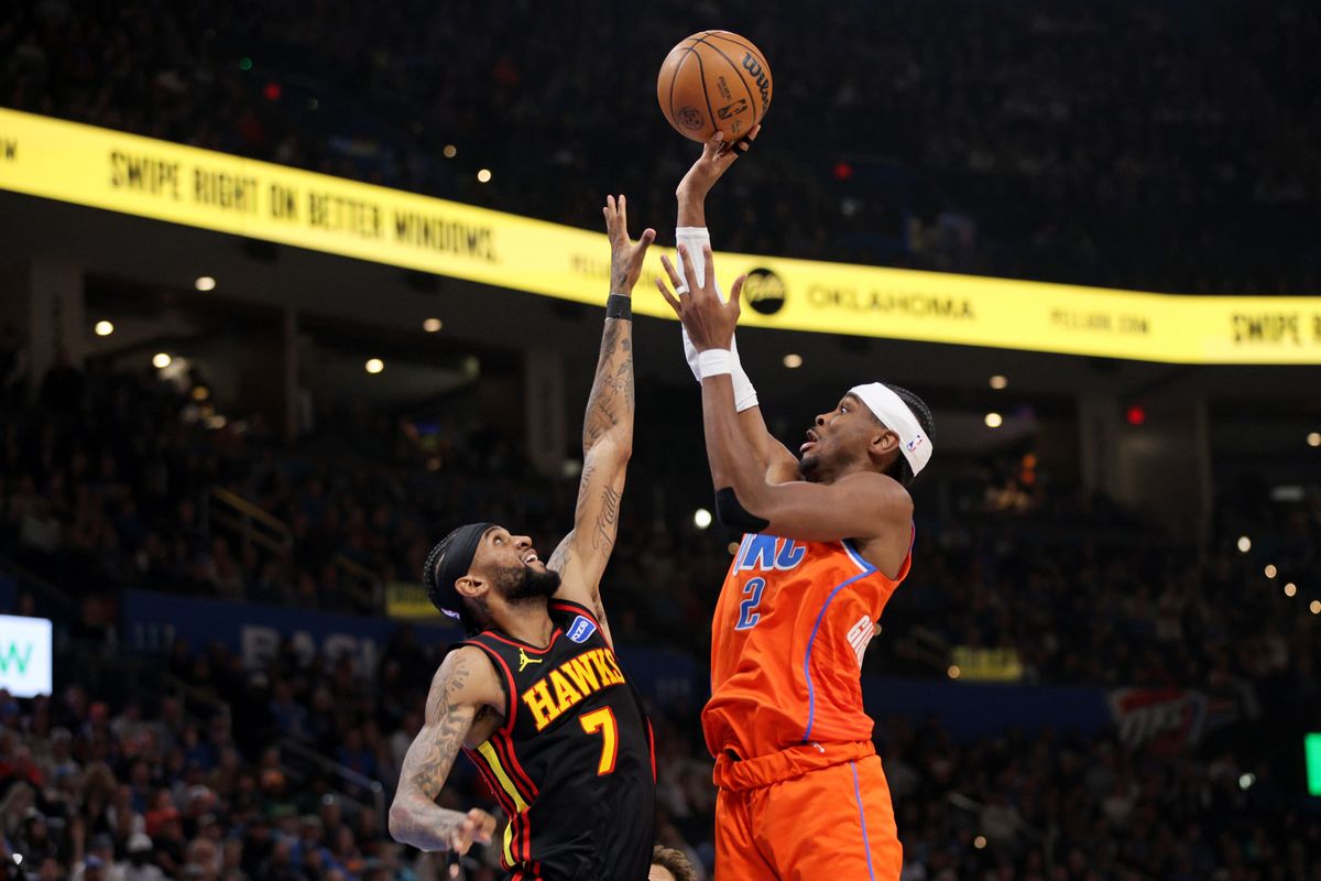 Shai Gilgeous-Alexander impone su ley y los Thunder castigan a unos Hawks en cuadro (140-129)
