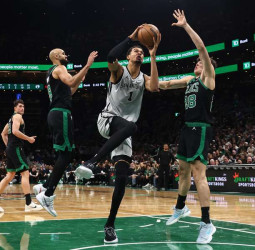 NBA: San Antonio Spurs resisten en Boston y se imponen a los Celtics con Wembanyama y Fox al mando (100-95)