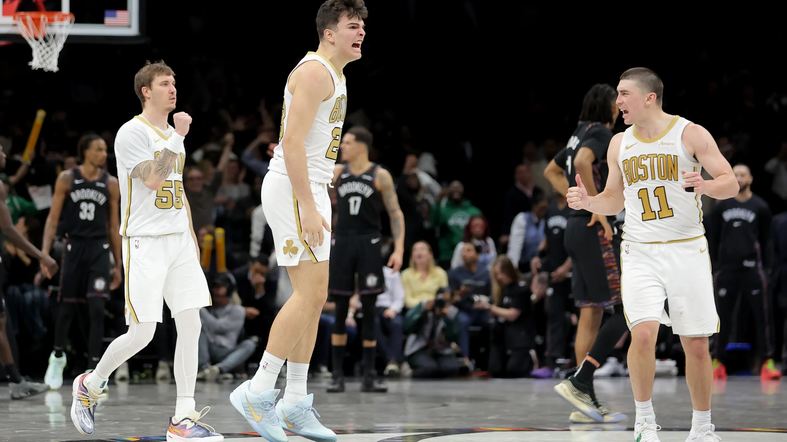 NBA | Boston Celtics sobrevive a dos prórrogas ante Brooklyn Nets con Pritchard y Brown como ejes, 130-126