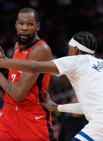 NBA | Kevin Durant decide desde la línea y lidera el triunfo de Houston Rockets ante Minnesota Timberwolves, 105-110