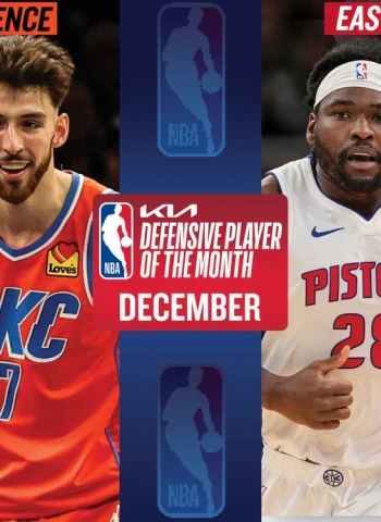 Chet Holmgren e Isaiah Stewart, Defensive Players of the Month de la NBA en diciembre