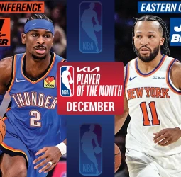Shai Gilgeous-Alexander y Jalen Brunson, Players of the Month de la NBA en diciembre