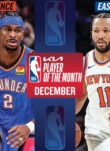 Shai Gilgeous-Alexander y Jalen Brunson, Players of the Month de la NBA en diciembre