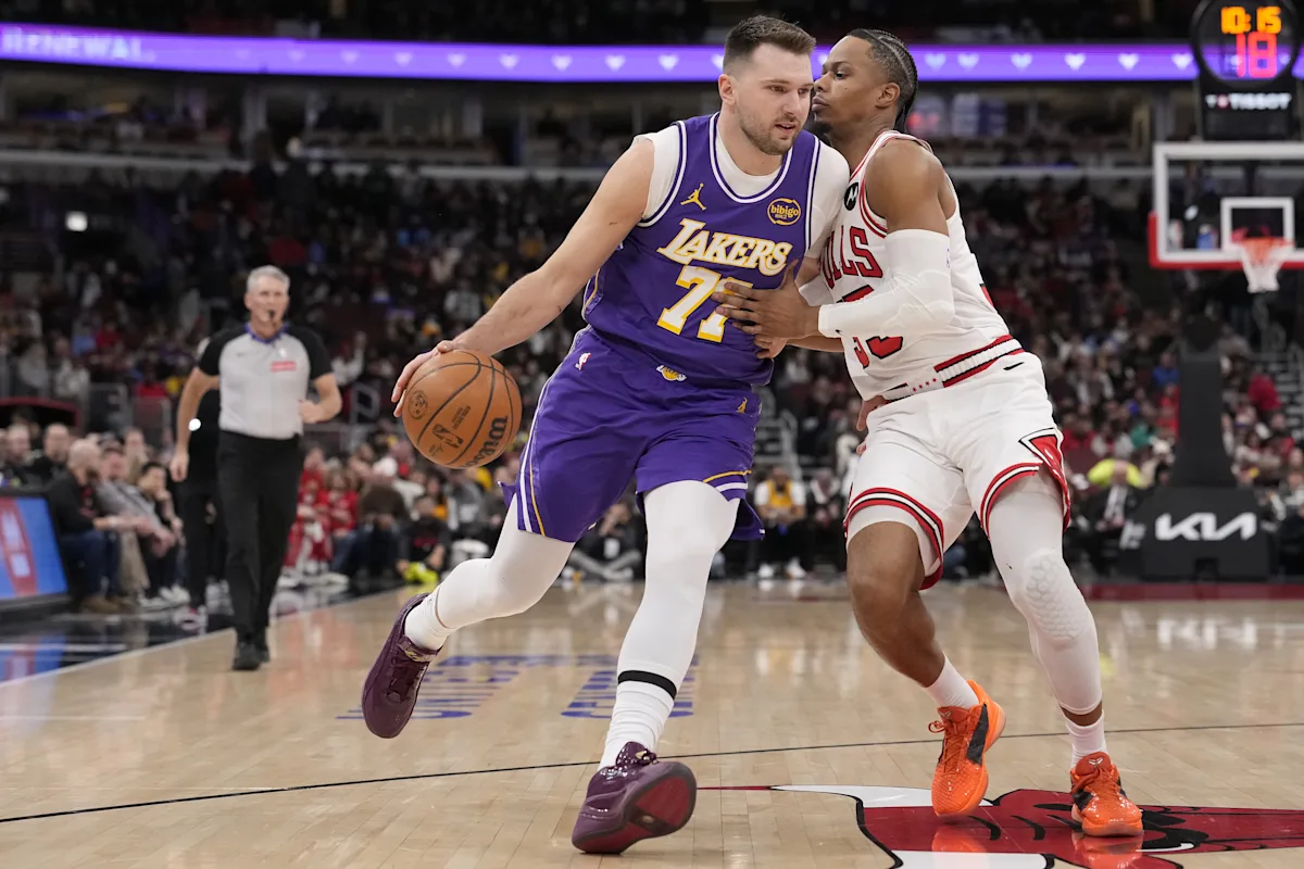 NBA | Luka Dončić se dispara a 46 puntos y lidera el triunfo de Los Angeles Lakers en Chicago (129-118)