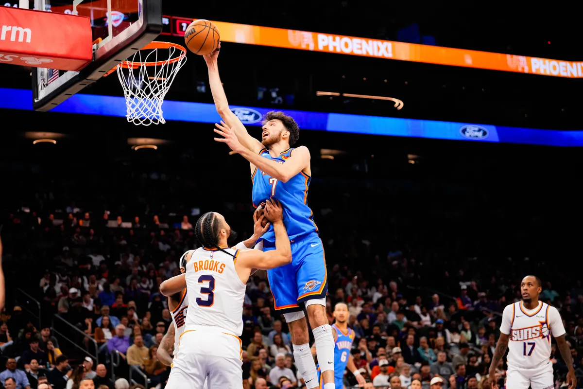 NBA: Oklahoma City Thunder arrollan a Phoenix Suns con un Jalen Williams impecable (136-109)