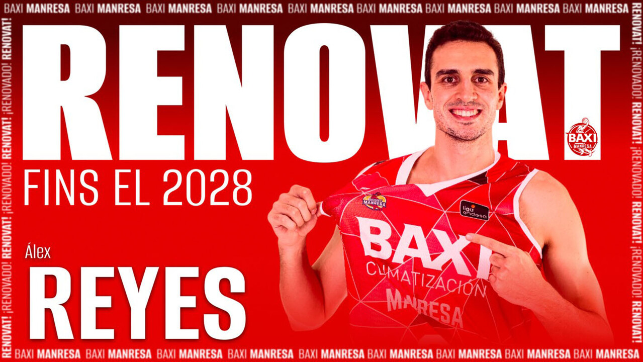 El BAXI Manresa renueva a Álex Reyes hasta el 2028