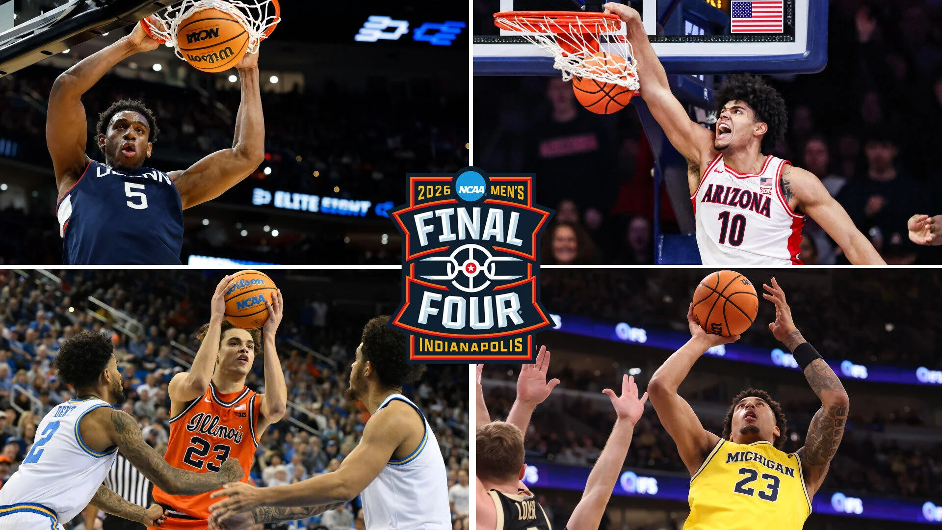 NCAA March Madness: Illinois, Arizona, Michigan, and UConn Battle for National Championship in Final Four