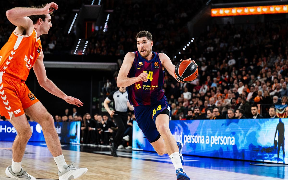 Valencia Basket confirma el mal estado de forma cayendo en el Roig Arena ante un FC Barcelona con bajas (62-66)