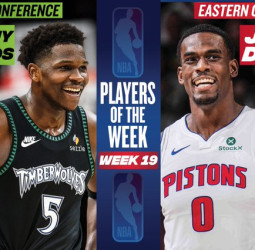 Anthony Edwards y Jalen Duren, Jugadores de la Semana en la NBA