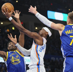 NBA: Shai Gilgeous-Alexander lidera a Oklahoma City Thunder ante Golden State Warriors (104-97) y firma la quinta victoria consecutiva