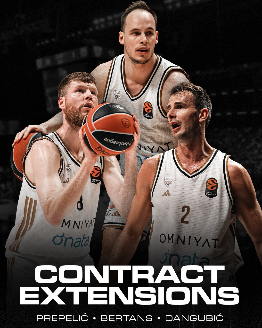 Dubai BC se aferra a su núcleo histórico: Prepelič, Bertans y Dangubić renuevan su compromiso