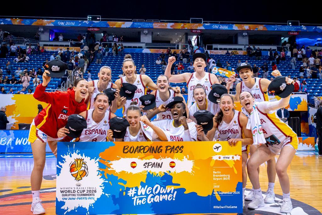 España certifica su billete a la Copa del Mundo ocho años después, 52-91