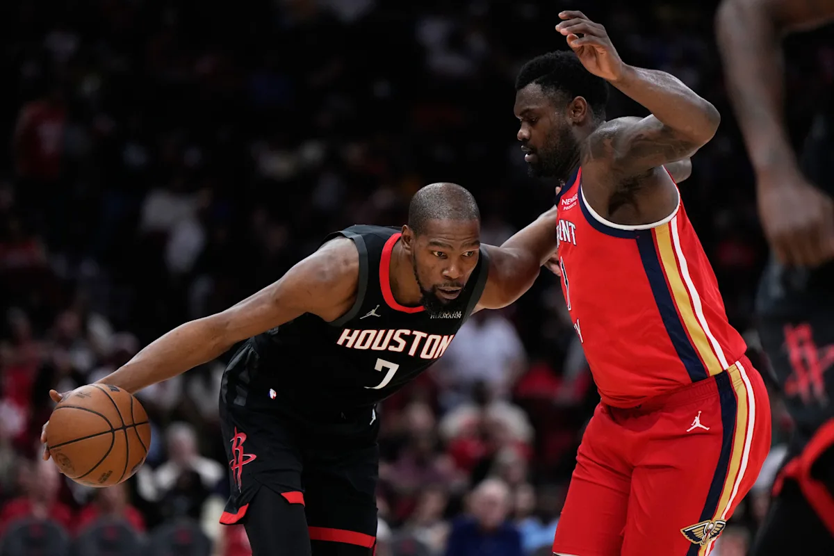 NBA: Kevin Durant decide en los últimos segundos y los Houston Rockets superan a los New Orleans Pelicans (107-105)