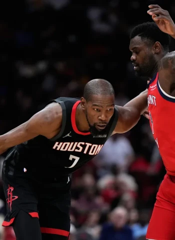 NBA: Kevin Durant decide en los últimos segundos y los Houston Rockets superan a los New Orleans Pelicans (107-105)