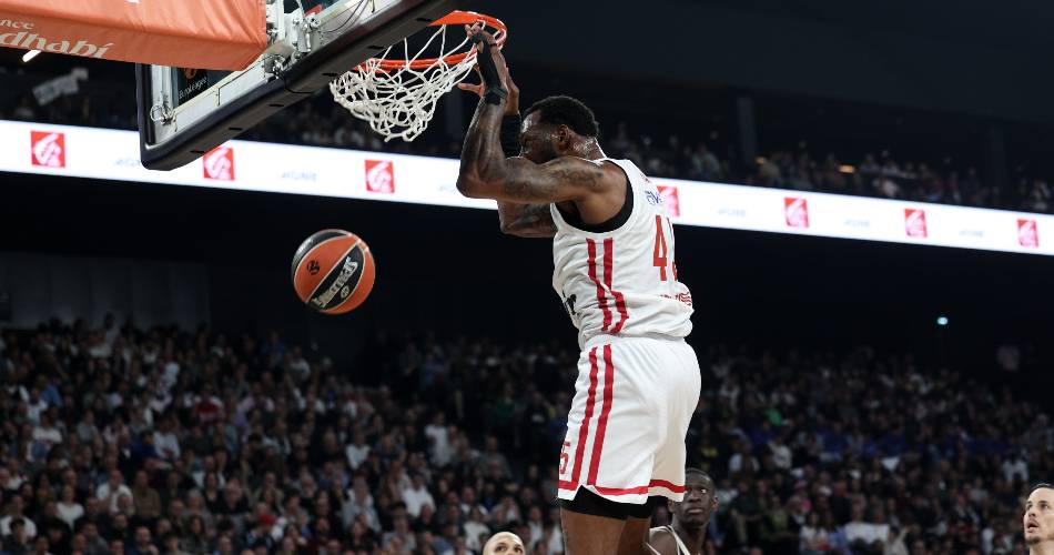 EuroLeague: Olympiacos gana a ASVEL y se coloca líder de la clasificación (74-82)