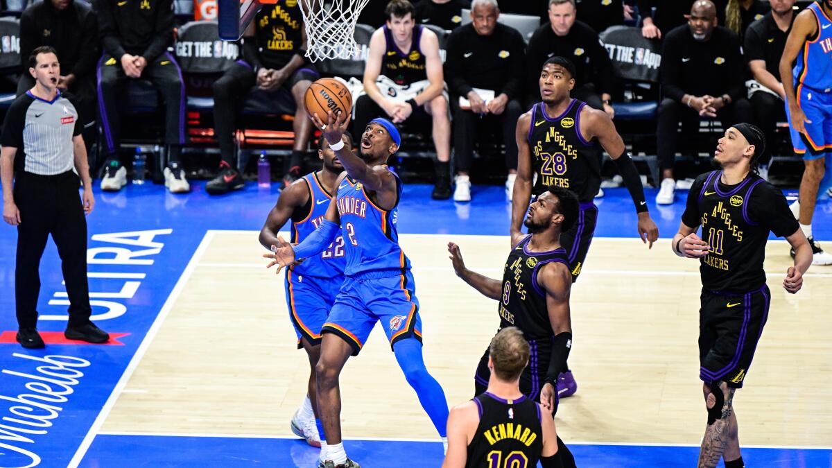 NBA: Oklahoma City Thunder arrolla a Los Angeles Lakers con exhibición de Gilgeous-Alexander (139-96)