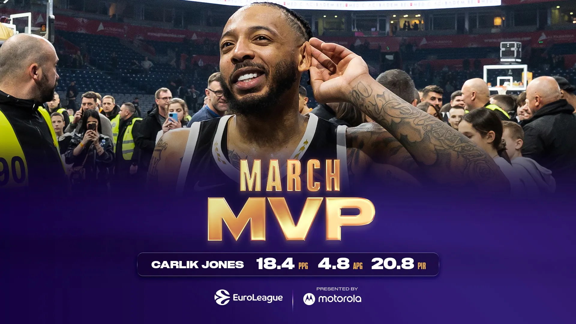 EuroLeague: Carlik Jones, elegido MVP del mes de marzo tras liderar el pleno de victorias del Partizan