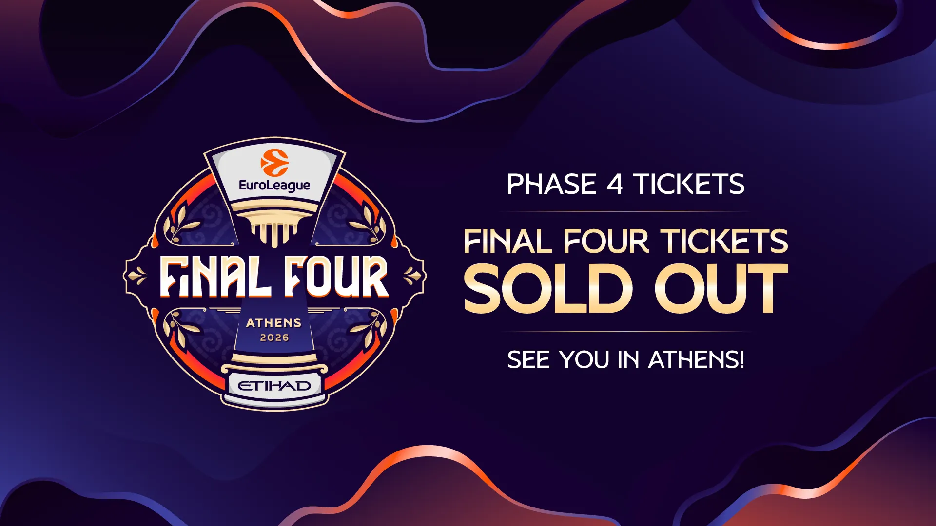 EuroLeague: La Final Four 2026 de Atenas cuelga el cartel de completo tras agotar todas sus entradas