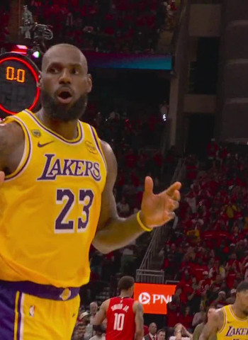 NBA: LeBron James rescata a Los Angeles Lakers con una remontada épica ante Rockets y pone el 3-0 (108-112)