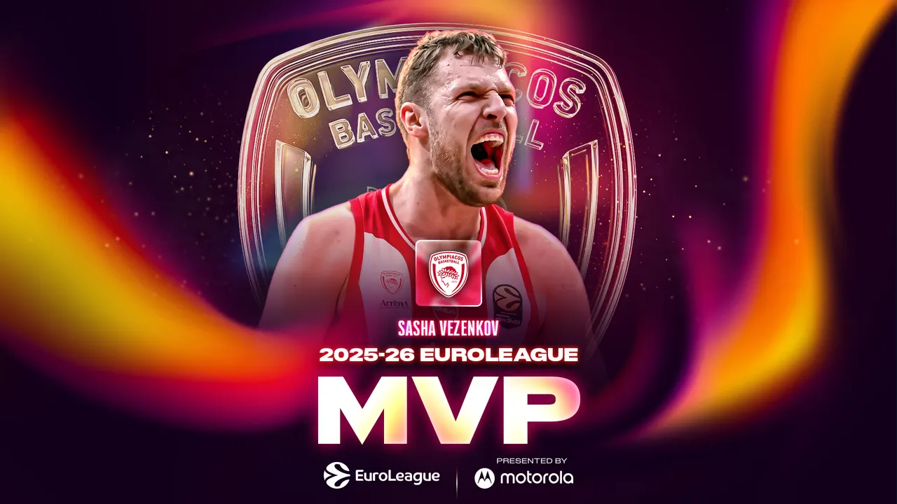 Sasha Vezenkov Named EuroLeague MVP for 2025-26 Season