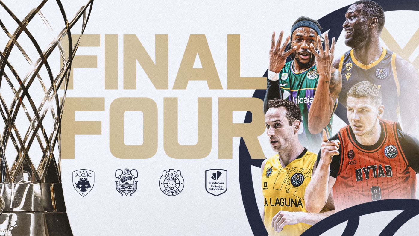 BCL: La Final Four ya tiene protagonistas con Unicaja, La Laguna Tenerife, AEK y Rytas en Badalona