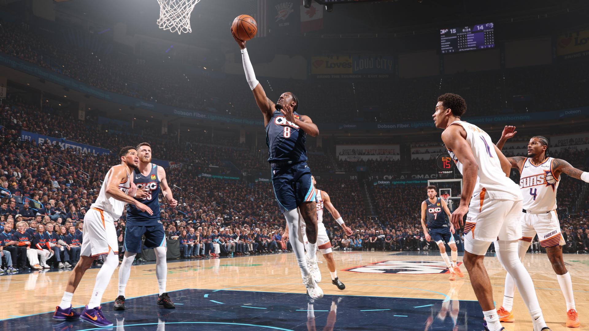 NBA: Shai Gilgeous-Alexander lidera a Oklahoma City Thunder y castiga a Phoenix Suns para el 2-0 (107-120)