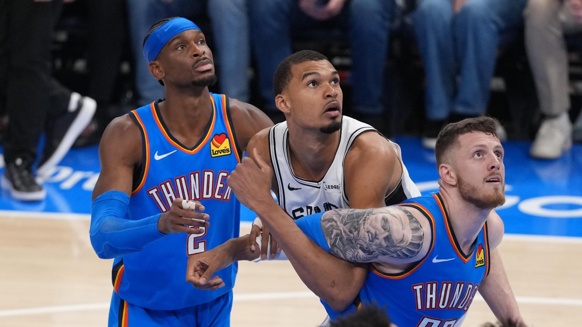 NBA: Oklahoma City Thunder reacciona y frena a San Antonio Spurs en el Game 2 (122-113)