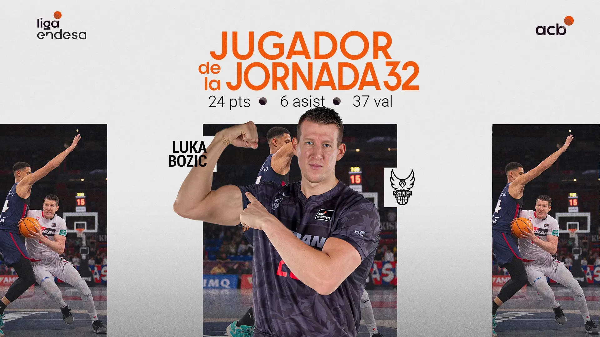 Luka Bozic Named Matchday 32 Player of the Week in Liga Endesa 2025-26