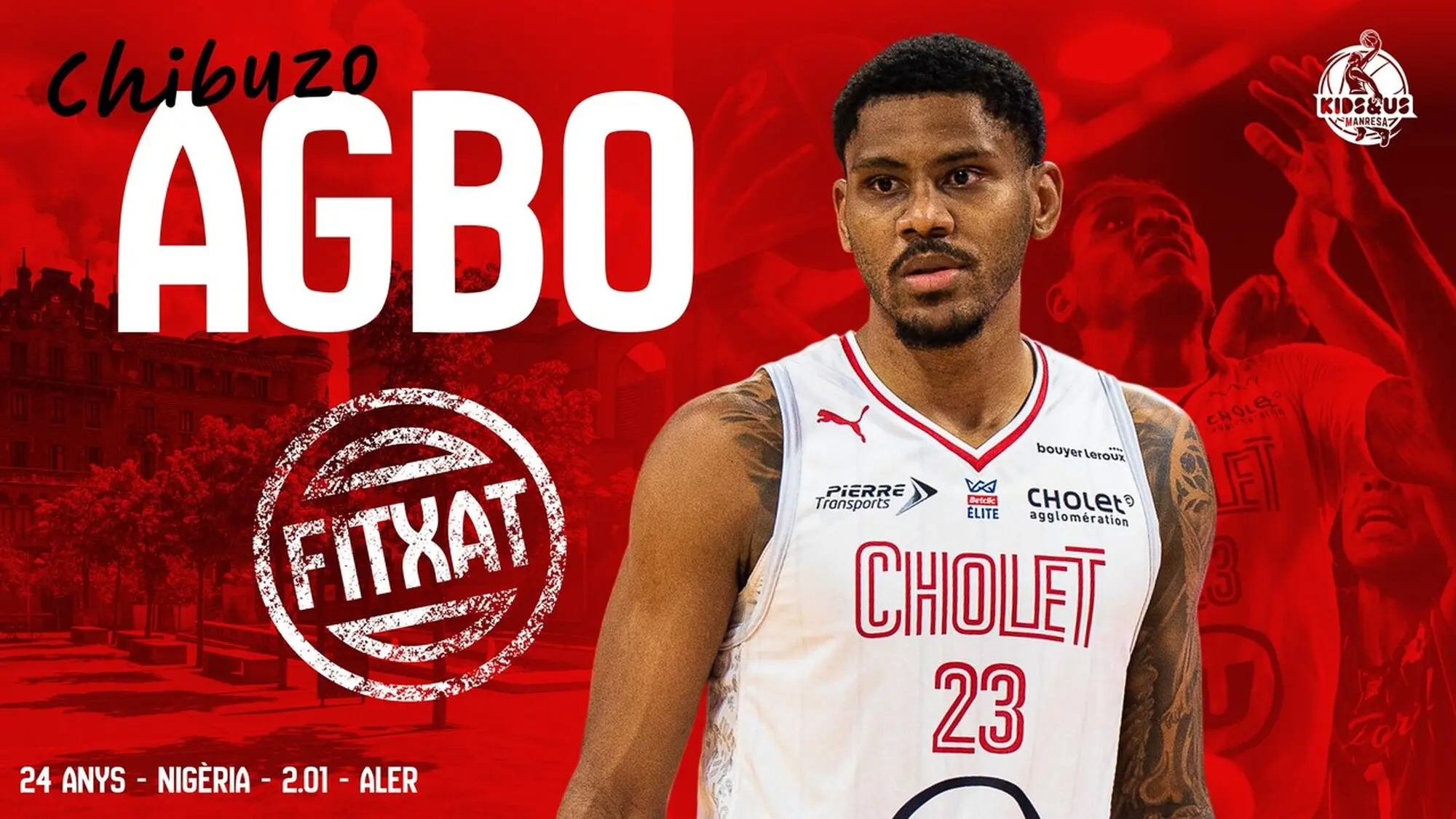 Chibuzo Agbo: fuerza para el juego exterior de Kids&Us Manresa