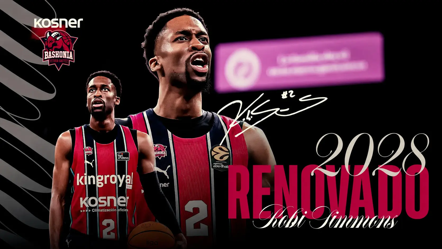 Kobi Simmons, baskonista hasta 2028