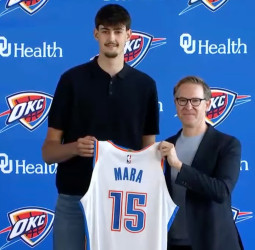 Aday Mara, presentado con los Thunder: “Estoy muy agradecido de llegar a este entorno”