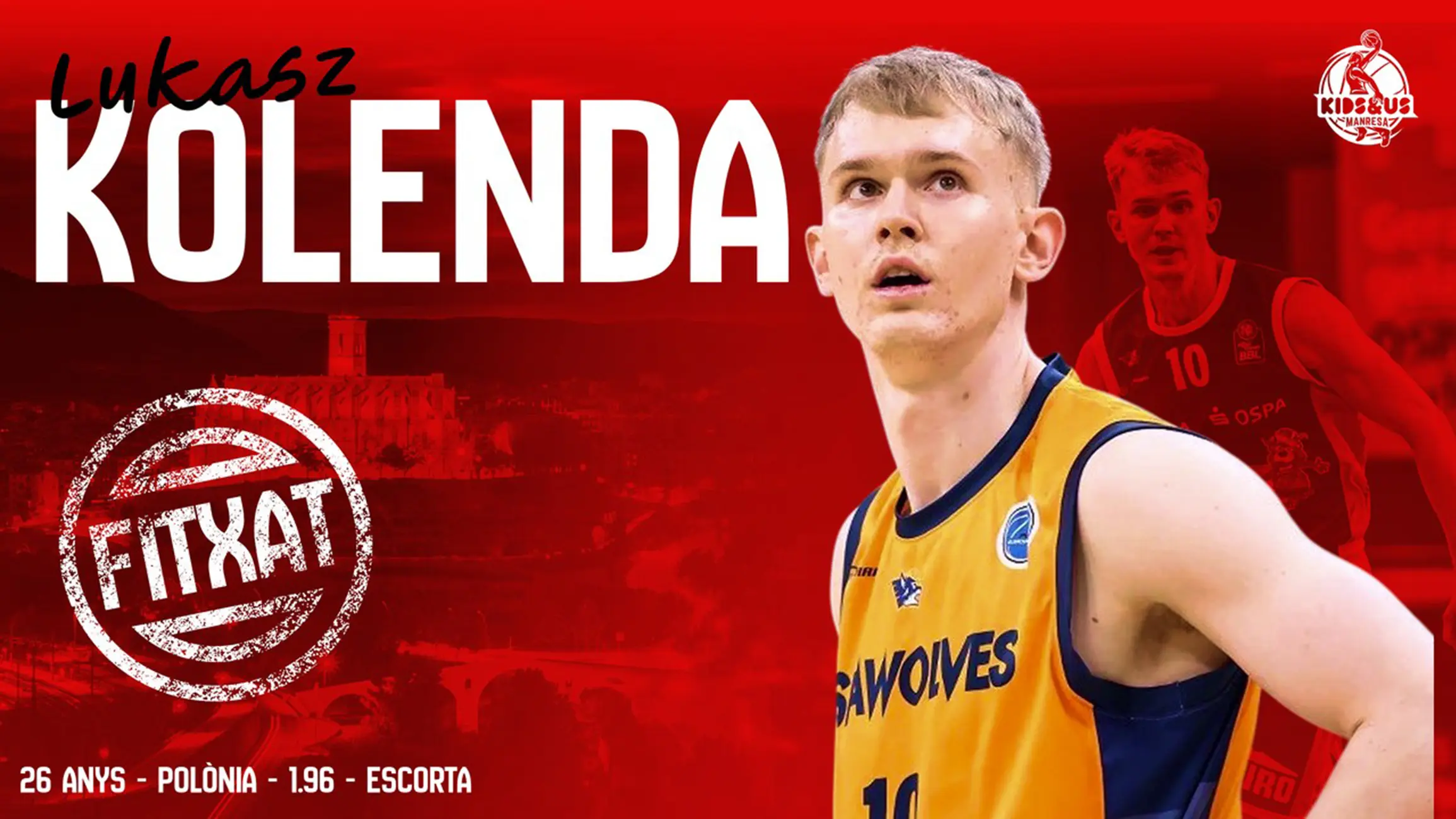 El Kids&Us Manresa suma amenaza exterior con Lukasz Kolenda