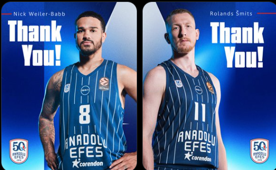 Anadolu Efes empieza la limpieza: Rolands Smits y Nick Weiler-Babb no seguirán