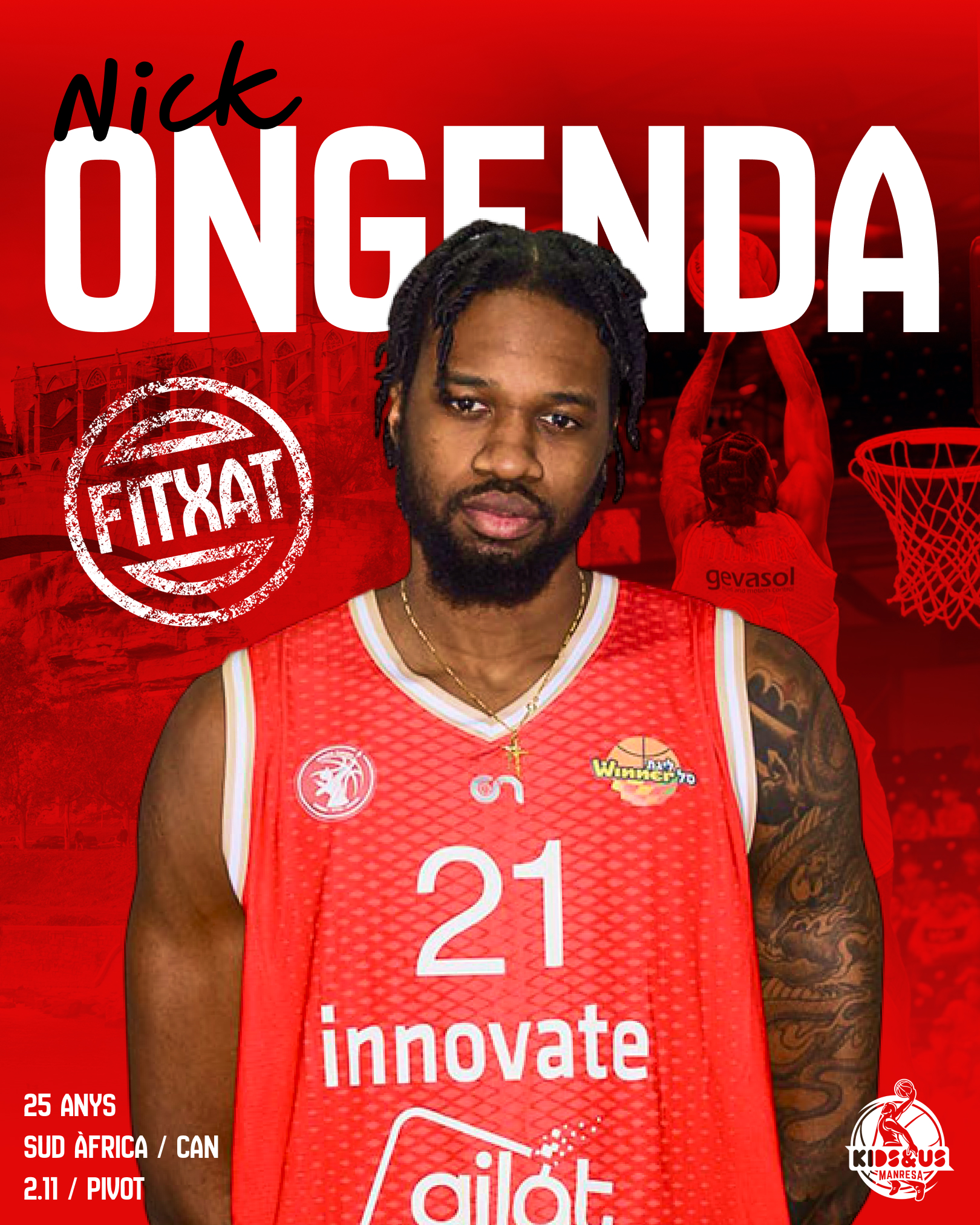 Nick Ongenda refuerza la pintura del Manresa
