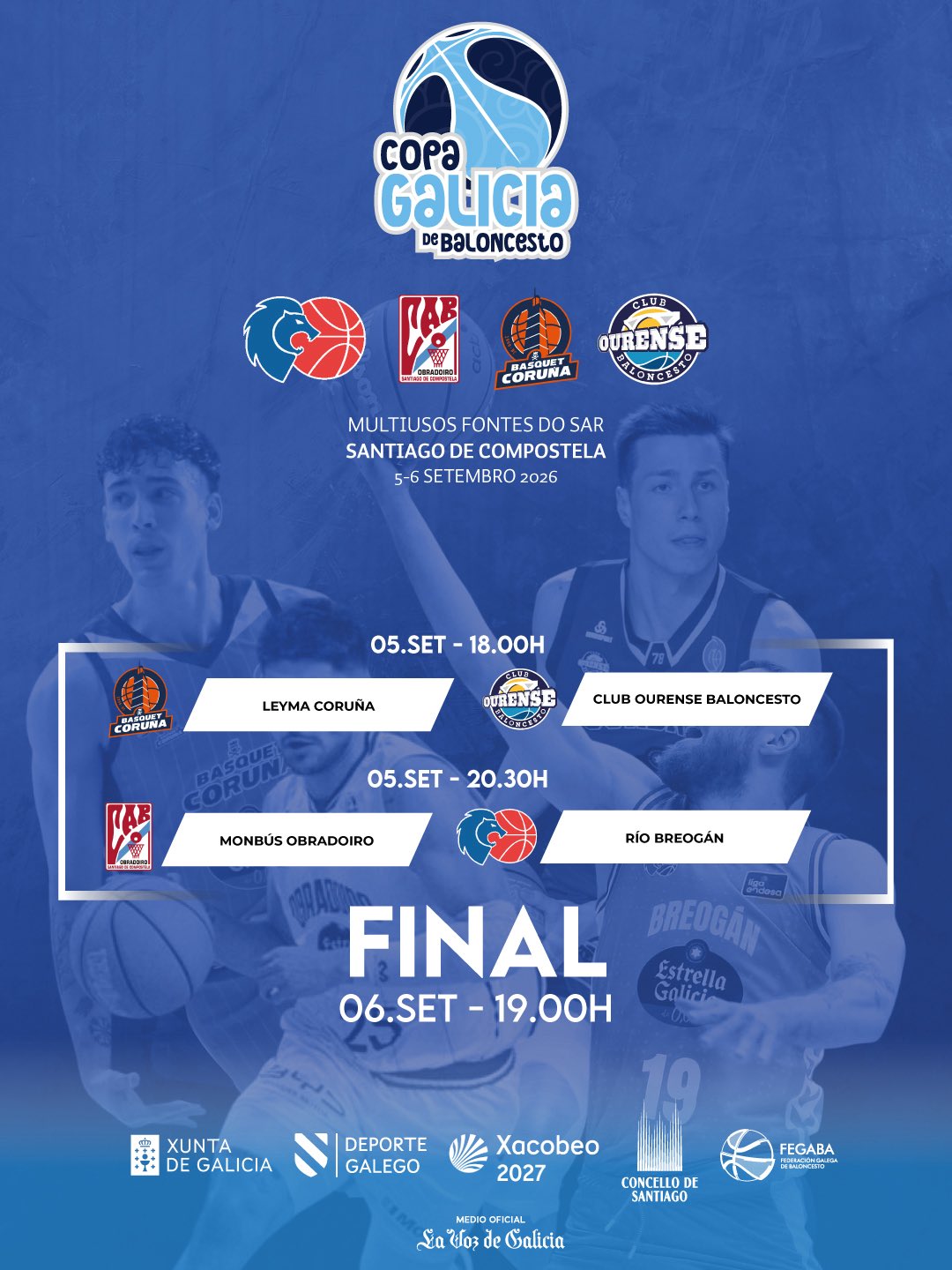 Galicia Cup Semifinals Set: Monbus Obradoiro vs. Rio Breogán and Leyma Coruña vs Ourense Baloncesto