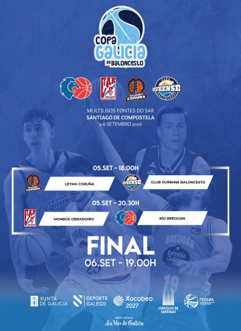 La Copa Galicia ya conoce sus semifinales: Monbus Obradoiro vs. Rio Breogán y Leyma Coruña vs Ourense Baloncesto