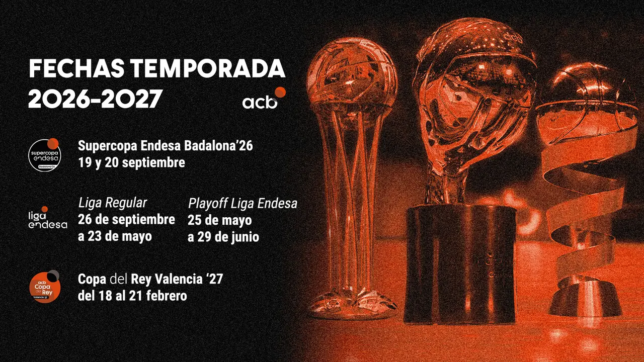 Las fechas de la temporada 2026-27 acb