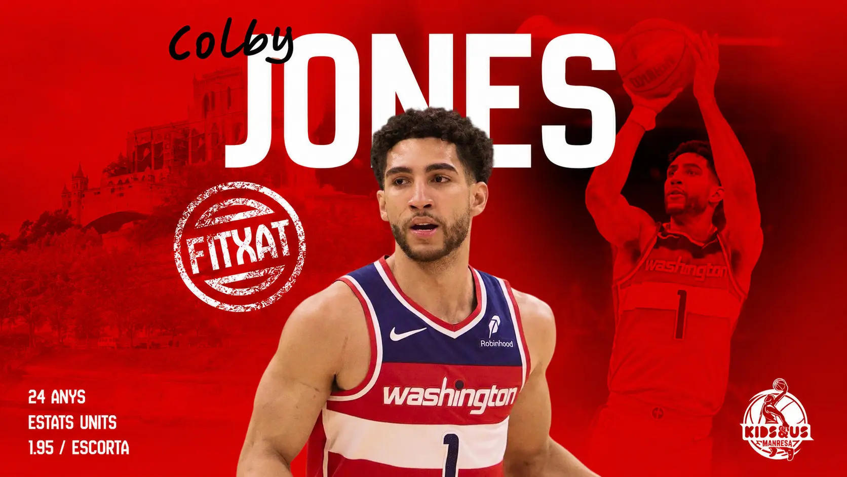Colby Jones, versatilidad para Kids&Us Manresa
