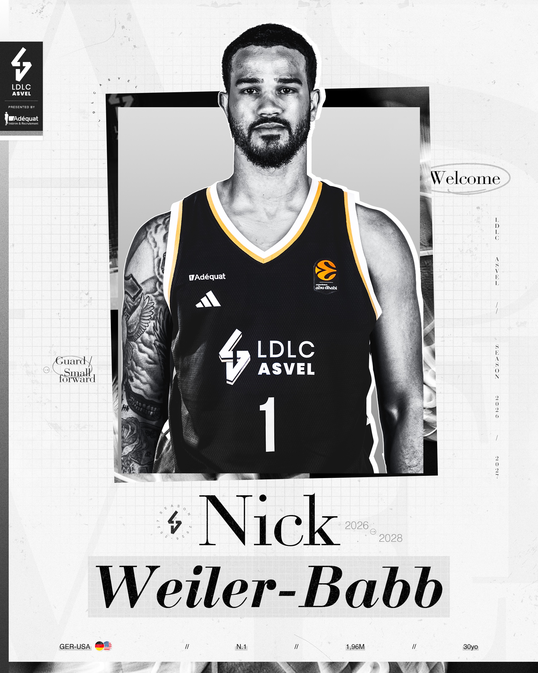 ASVEL Signs Nick Weiler-Babb to Strengthen New Project