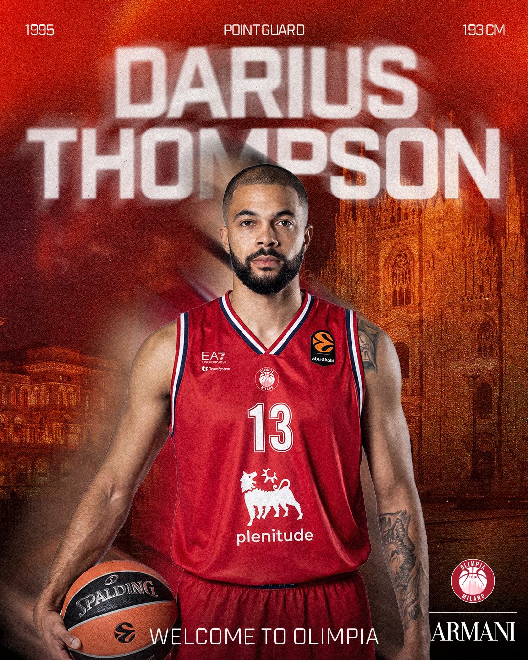 Darius Thompson firma por el Olimpia Milan
