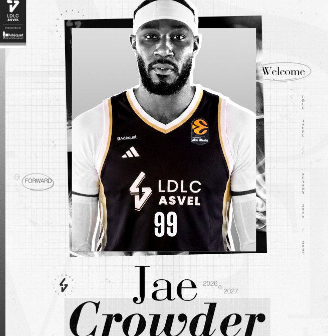 Jae Crowder cruza el charco a los 36 años y firma por el ASVEL