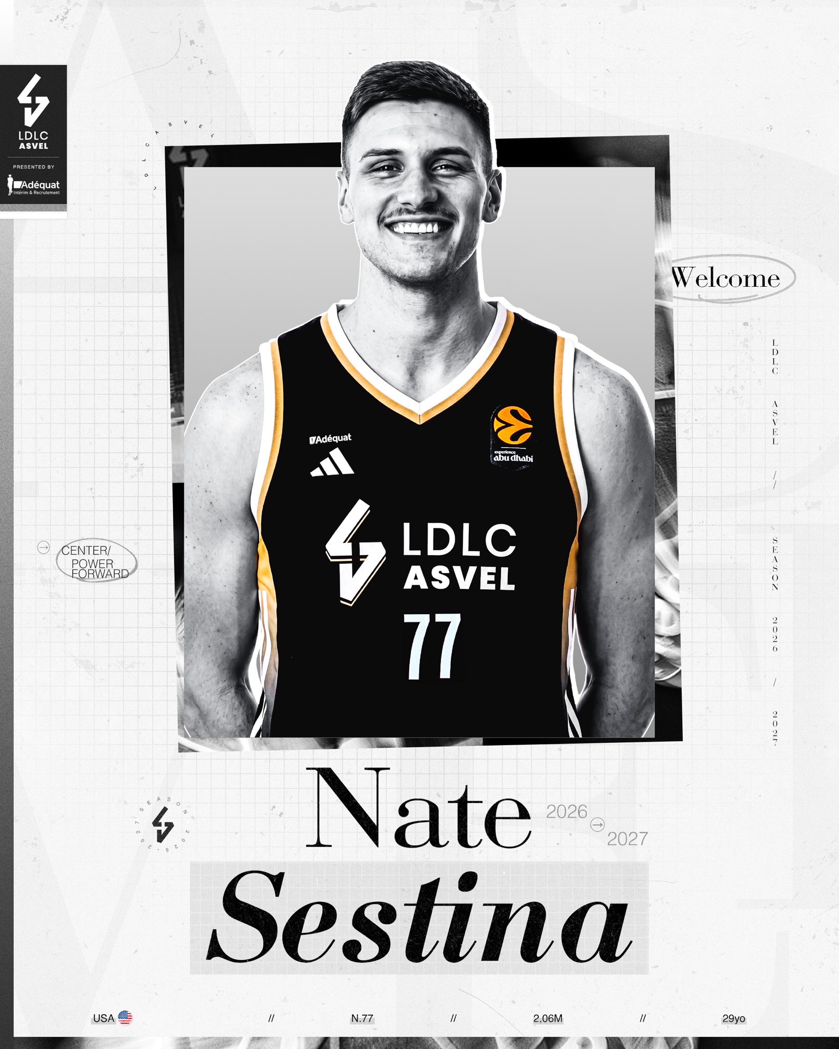 El ASVEL ficha a Nate Sestina, ex del Valencia Basket, por una temporada