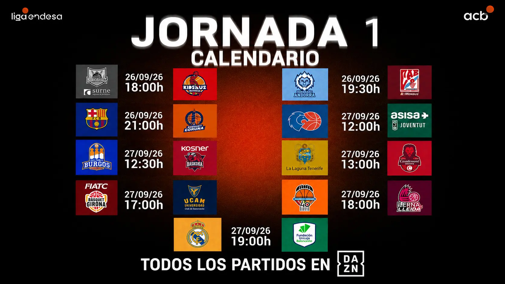 Calendario Liga Endesa 2026-27: ¡Todas las fechas y horarios!