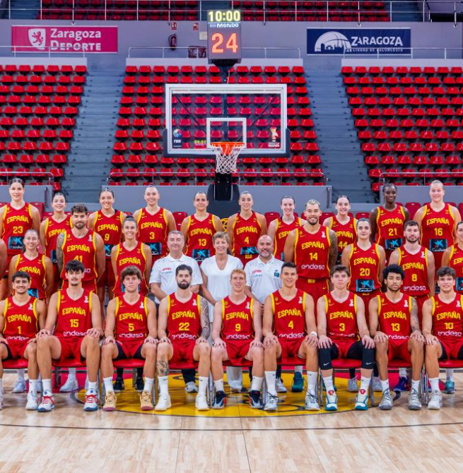 Las dos Selecciones Absolutas, más unidas que nunca en Zaragoza