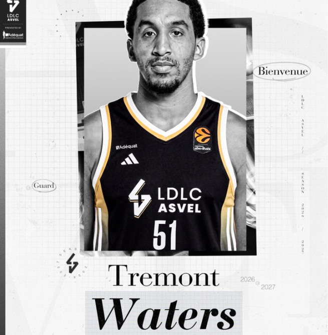 Tremont Waters vuelve a Europa: el ASVEL cierra su dirección de juego