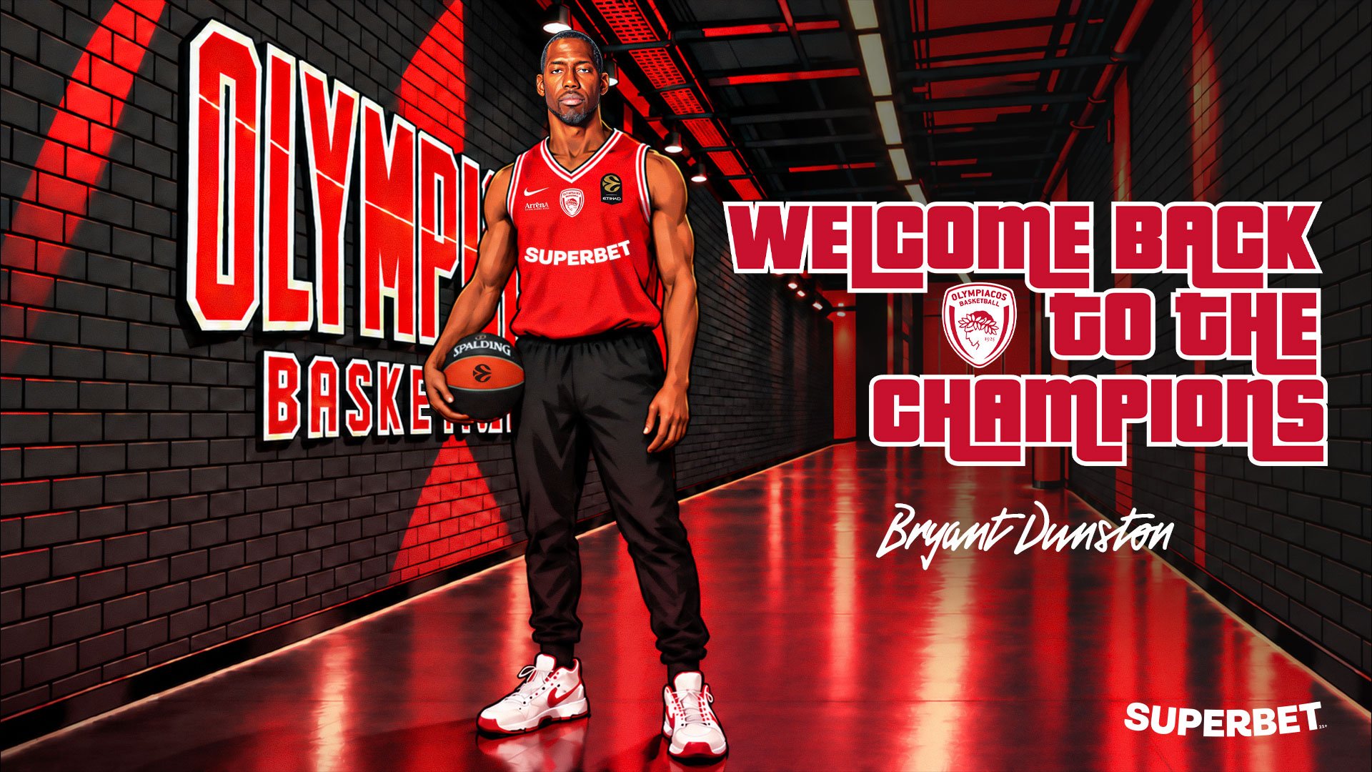 Bryant Dunston vuelve al Olympiacos once años después y a los 40 años