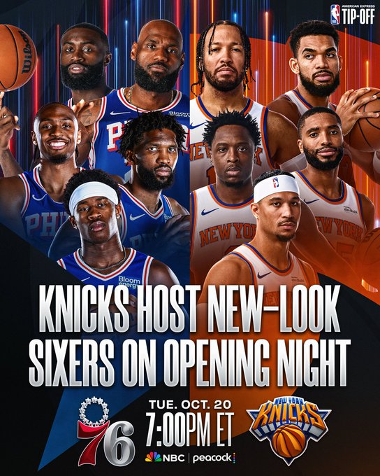 Previa de la noche inaugural de la NBA 2026-27: tres partidos de altura