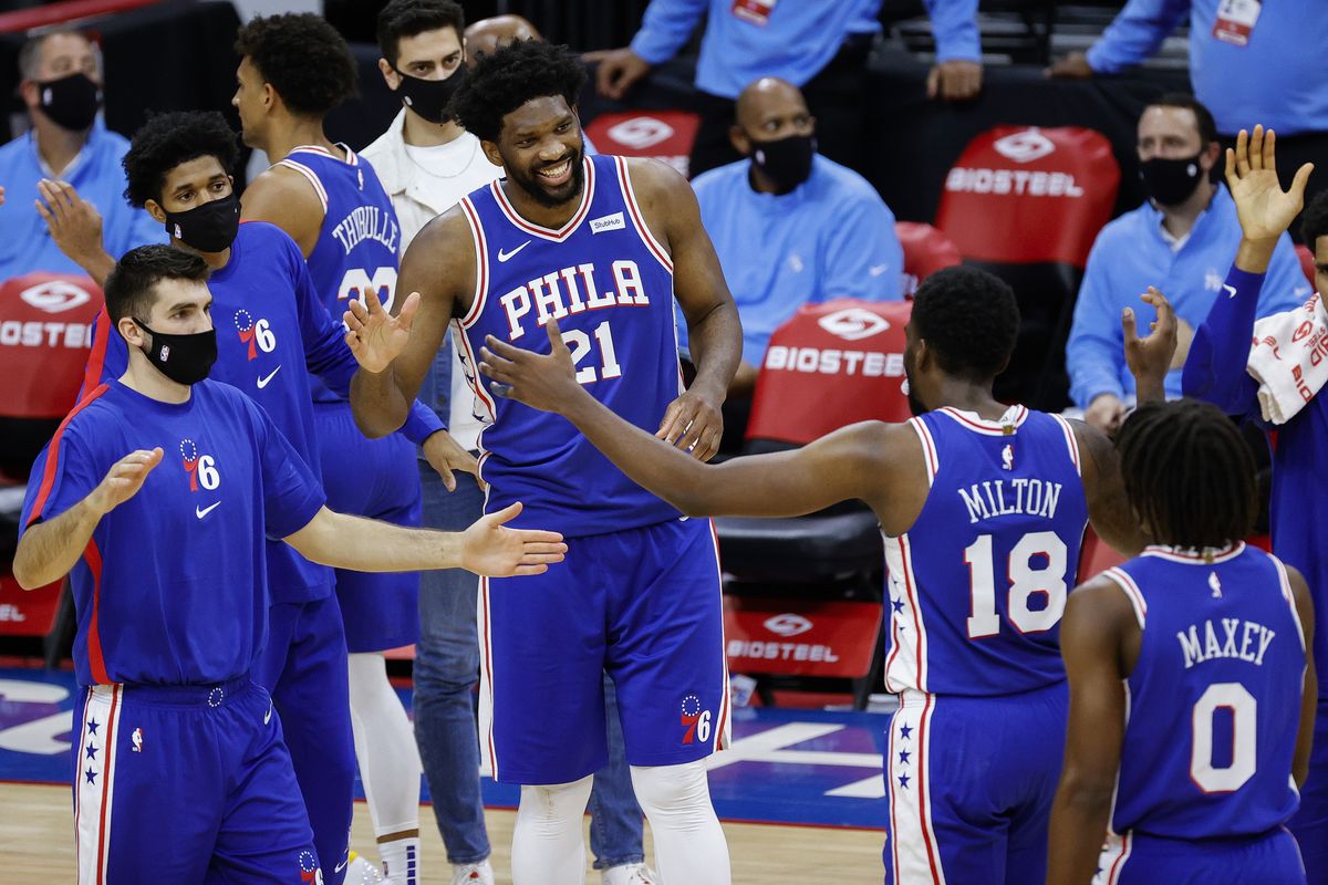 Philadelphia Sixers and Angeles Lakers dominate their respective conferences